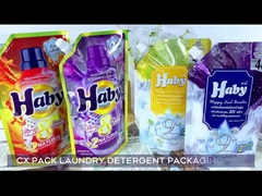 500ml 1l bột giặt túi đóng gói tùy chỉnh in với vòi