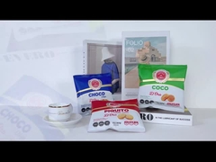 Thẻ đồ ăn nhẹ được in theo yêu cầu Thẻ đồ ăn nhẹ được niêm phong Thẻ bao bì thực phẩm độc lập cho bánh quy chocolate