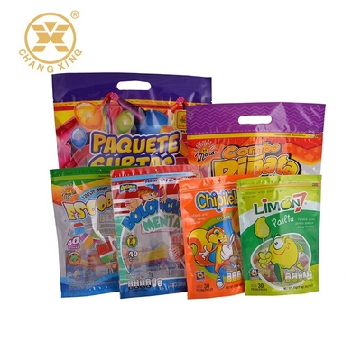 Factory Price Flexible Full Color Printed Zipper Lock Candy Packaging Bags Self Stand up Plastic Snack Jelly Bean Bags