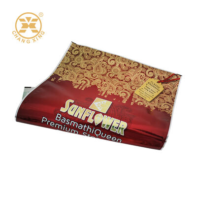 Custom Printed Resealable 1kg 2kg 5kg Rice Packaging Bag Plastic Handle Rice Bag Plastic Bolsa sided sealed bag