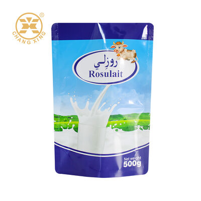 High Quality Food Grade Plastic Aluminum Foil Stand Up Garment Packaging Bag Sealed Packaging Bag For Milk