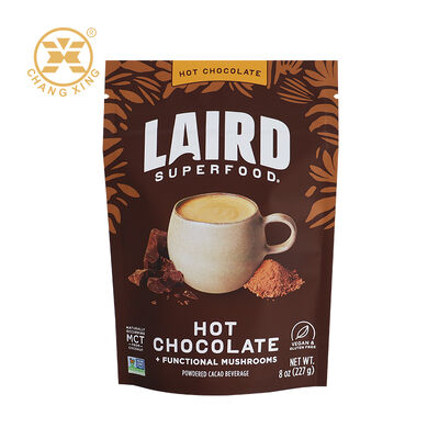 Custom Moisture-Proof Stand Up Pouch Coffee Powder Packaging Bag Plastic Protein Powder Bag Zipper Coffee Bags
