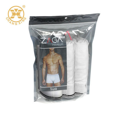 BOPP Resealable Clothing Packaging Bags With Logo T Shirt Garment Plastic Packaging Bags