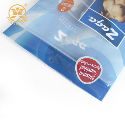 50 Microns Clothing Clear Plastic Zip Lock Pouches Mylar Packaging Stand Up Bags