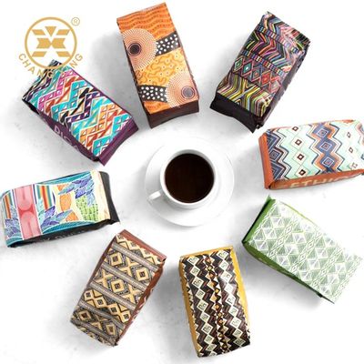 Chất lượng  CPP Resealable Coffee Packaging Bags With Valve Flat Bottom Stand Up Pouch nhà máy