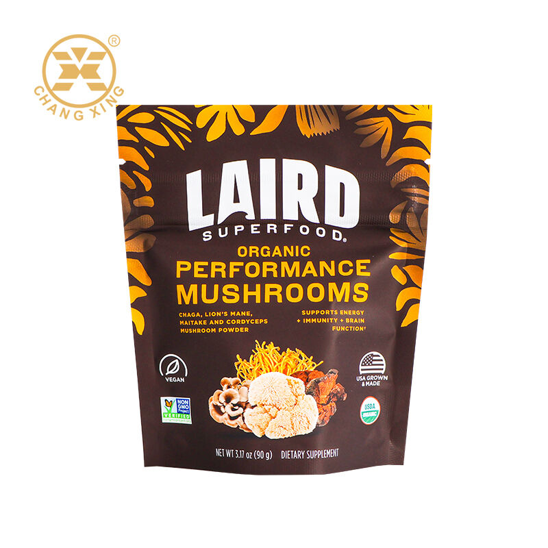 Custom Moisture-Proof Stand Up Pouch Coffee Powder Packaging Bag Plastic Protein Powder Bag Zipper Coffee Bags