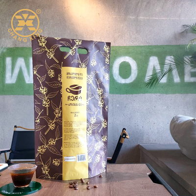 500g Lớp phủ UV Đã hoàn thành mờ Túi đựng cà phê đứng có van khóa kéo