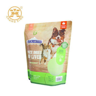 Kích thước lớn 10kg 15kg Stong Đứng lên Túi đựng thức ăn cho thú cưng Nhựa Matt Nhôm
