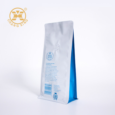 250g 500g 1kg túi cà phê đáy phẳng túi đóng gói hạt cà phê với khóa khóa