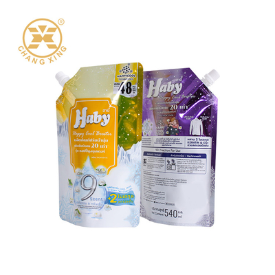 500ml 1l bột giặt túi đóng gói tùy chỉnh in với vòi