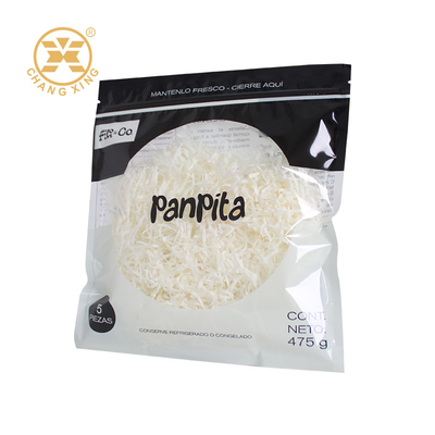 Thẻ in tùy chỉnh túi niềng bằng nhựa túi đóng gói thực phẩm cho mì Pita Pancake Taco