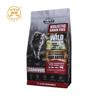 5kg 10kg 15kg 20kg Plastic Ziplock Dog Cat Pet Food Packaging Bag Stand Up Pouch Flat Bottom Bags For Pet Feeding (Thùng đóng gói thực phẩm cho chó, mèo, thú cưng)