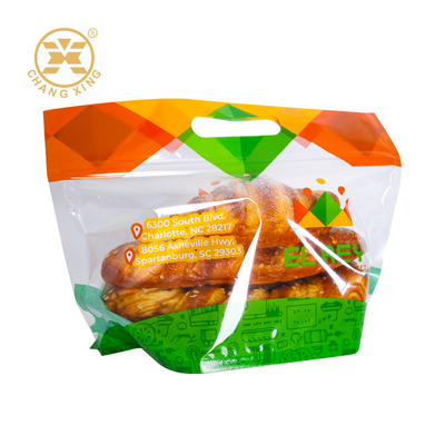 Túi đóng gói bánh mì in tùy chỉnh, chống ẩm, có cửa sổ trong suốt, túi đựng bánh ngọt nhỏ, đồ ăn nhẹ, kẹo, túi đựng bánh quy