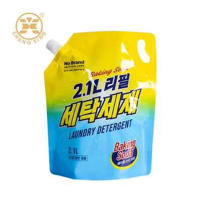 Túi đựng bột giặt OEM 1L 2L, túi có vòi, túi đựng nước xả vải, túi đứng có vòi