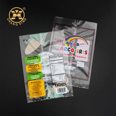 OEM Custom Printed Food Grade Plastic Sealed Bag With Clear Window For Rice Flour Bean Nuts