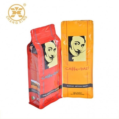 Túi bao bì cà phê bằng nhôm in có van và mã zip Nhãn hiệu riêng Roast Bean Side Gusset Túi bao bì cà phê