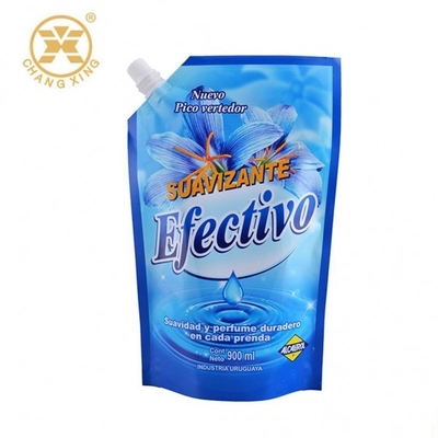 Túi đựng chất lỏng đứng lên bằng nhựa 250ml 500ml có vòi in chất lỏng màu xanh lam Đứng lên Túi có thể tái sử dụng