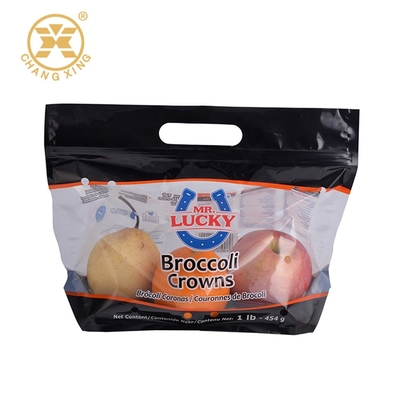 Túi đóng gói có thể kéo lại 12oz cho rau CPP Túi nhựa trong suốt đứng lên có lỗ
