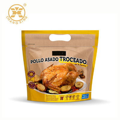 100 200 Microns Đóng gói gà nướng Rotisserie nướng 1kg Bao bì thực phẩm có dây kéo