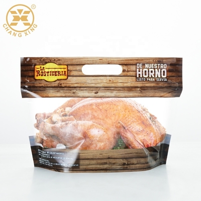Túi đóng gói gà nướng có dây kéo Cửa sổ chống sương mù Ngăn cản nhiệt Túi đựng gà nướng