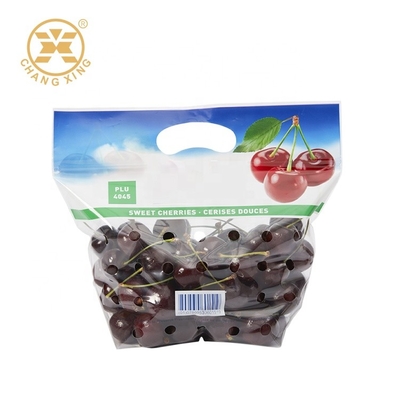 Tay cầm Antifog Nho Túi đứng trong suốt có dây kéo Bao bì trái cây tươi VMPET